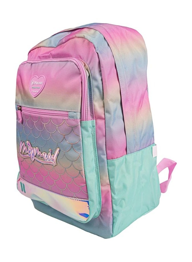 Rainbow max Pause Backpack for School College Student Travel Business Hiking , Bookbag with Pencil Case & 1 Main Compartment & 2 Front Pockets & 1 Side Pocket 17.5" - Image 3