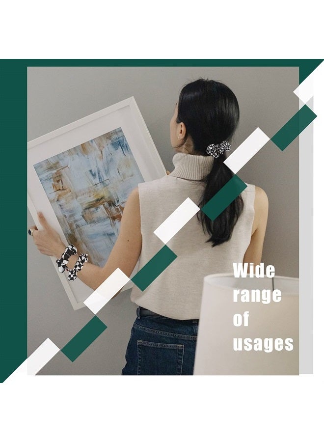 Mtlee 12 Pieces Checkered Plaid Scrunchies Plaid Hair Ties Scrunchies Christmas Hair Scrunchies Buffalo Plaid Hair Elastic Ponytail tail Holder for Girls Women Hair Accessories (Black, White) - Image 5