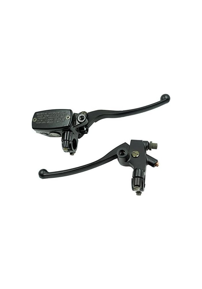 Feiteplus Universal Motorcycle 7/8" 22mm Handlebar Brake Master Cylinder Clutch Lever Set - Image 1