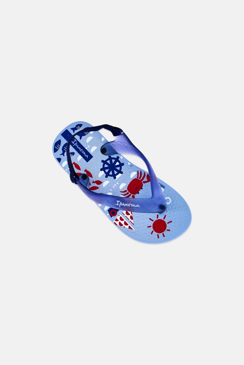 Ipanema Toddlers Boy Printed Sling Back Slippers, Light Blue - Image 4