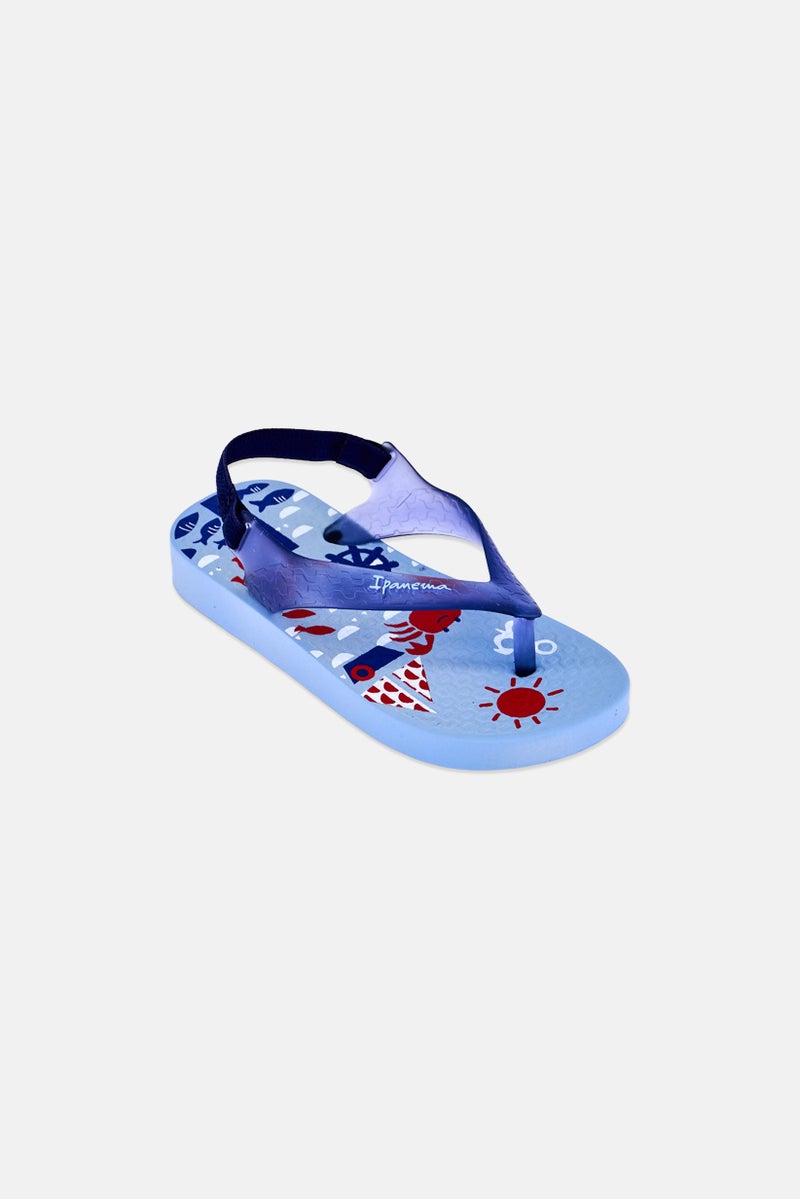 Ipanema Toddlers Boy Printed Sling Back Slippers, Light Blue - Image 1