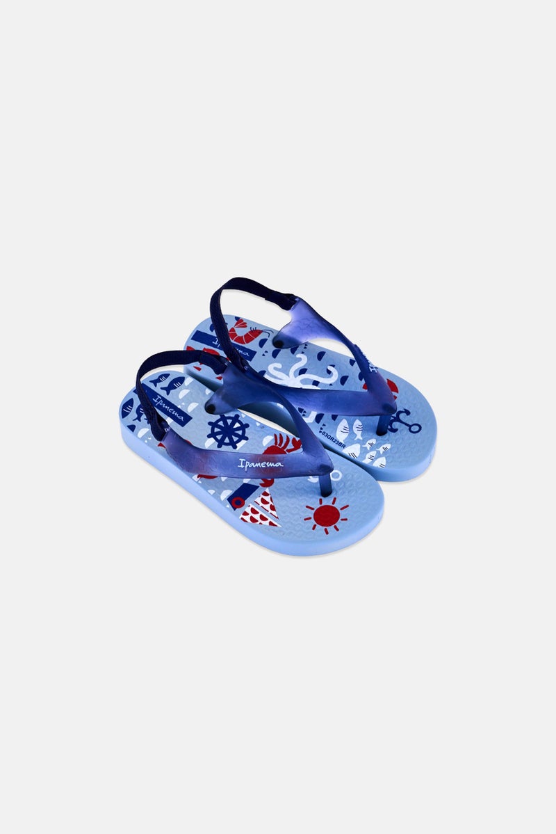 Ipanema Toddlers Boy Printed Sling Back Slippers, Light Blue - Image 2