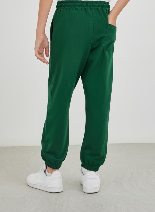 ستايلي بنطلون جوجر سادة أخضر بخصر مطاطي وجيوب مخفية - Image 5