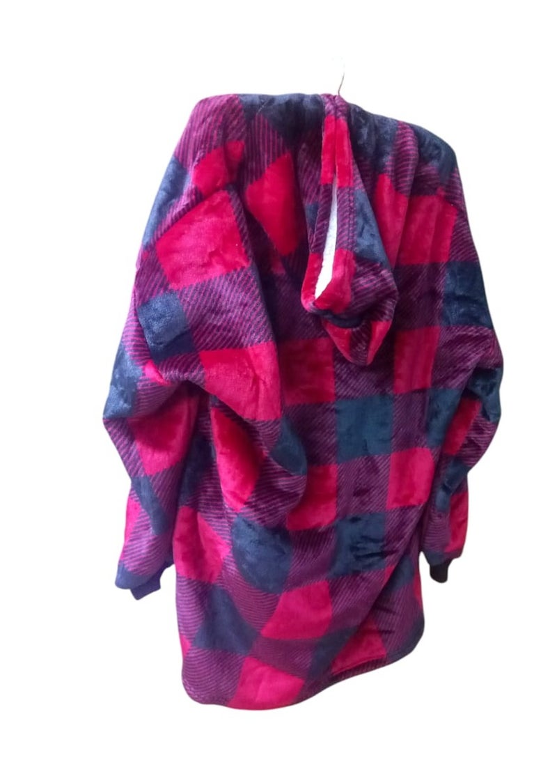 Blanket Hoodie Sweatshirt Oversized TV Blanket Wearable Blanket Super Warm Soft Cozy Fleece Hooded Sweater for Kid/Adult  - Image 5