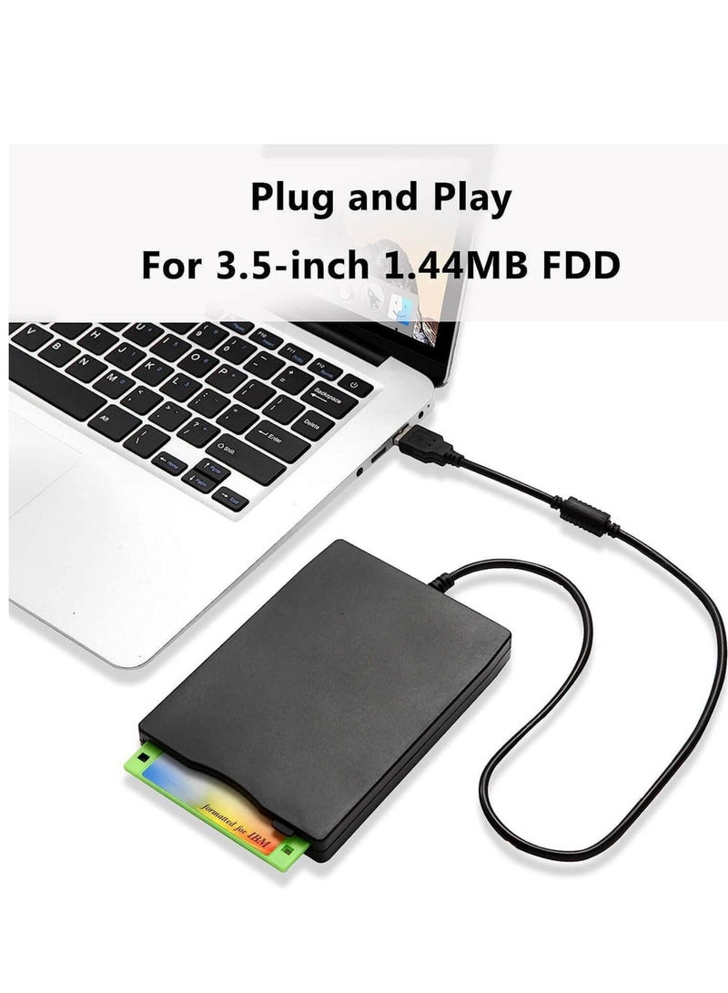 External USB Floppy Drive 3.5-inch Portable 1.44MB FDD, Plug and Play for Windows 2000/XP/Vista/7/8 Laptop - Image 1