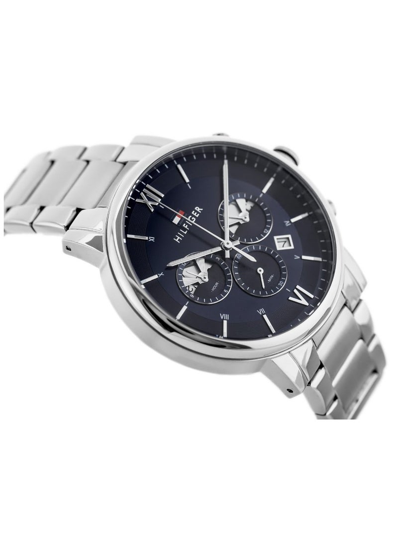 TOMMY HILFIGER - Men's Evan Blue Dial Stainless Steel Watch - 1710409 - Image 1