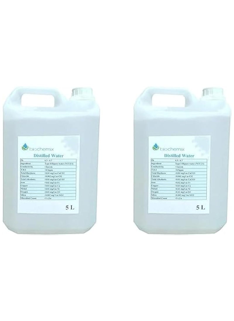 Generic Biochemix Hipure Distilled Water 5 Liters Bundle Of 2 