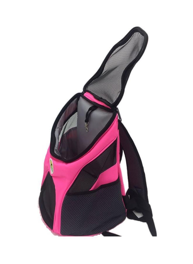 NIBEMINENT Pet Carrier Travel Backpack Black/Pink S