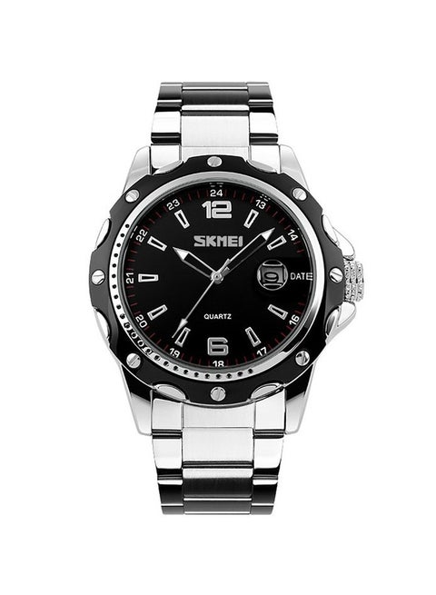 SKMEI 0992 Men Black Dial Stainless Steel Strap