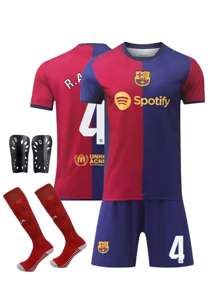 SKT Shiketro Adult Outdoor Sports Suit No. 4 Football Uniform T-shirt Four-piece Set  - Image 1