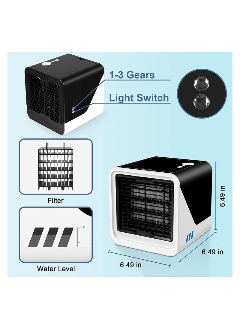 Generic Portable Air Conditioner Fan 3 in 1Mini Cooling Fan with Water Mist Spray 3 Speed Evaporative Air Cooler  - Image 2