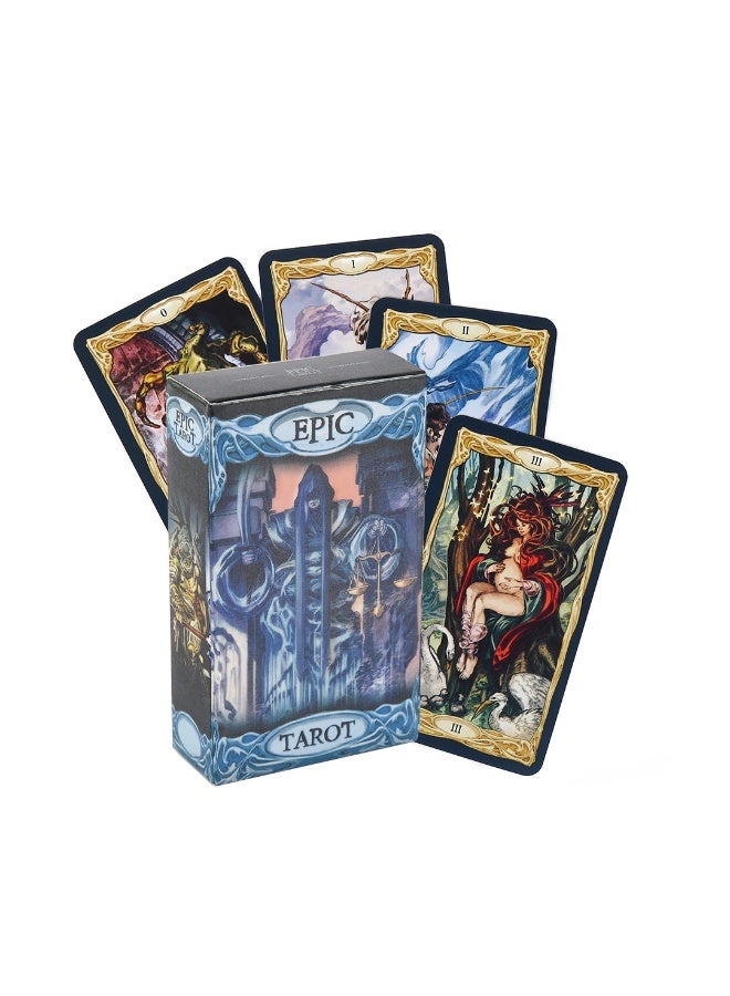 NIBEMINENT Epic Tarot Card 78-Card Divination Deck - English Version Edition - Special Edition - Arcane Deck - Tabletop Game - Suitable for Group Use  - Image 2