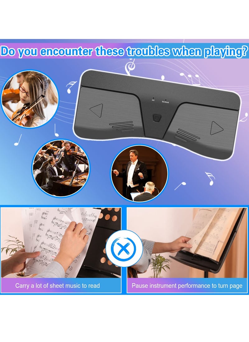 SYOSI Smart Wireless Page Turner Pedal Wireless Foot Pedal Single Switch Music Page Turner Musical Portable Bluetooth Foot Pedal Music Page Turner for Tablets and Phones Compatible with iOS and Android  - Image 3