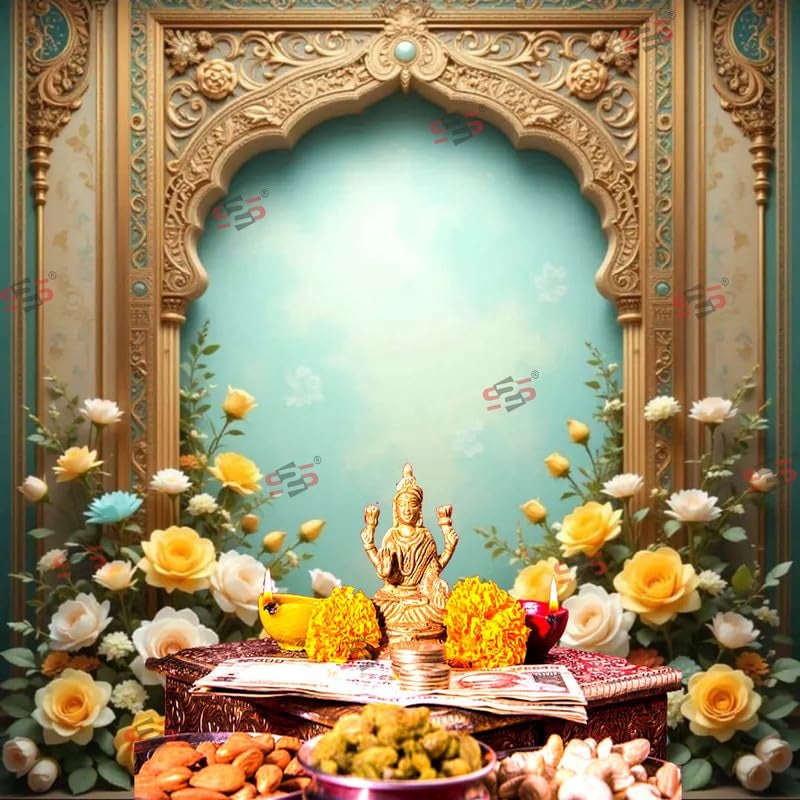 S2S Arch Yellow Rose Backdrop Cloth for Pooja Decoration Traditional, Background Decoration Cloth | Curtain Cloth for Festival, Functions & Ceremonies - (5 x 5 Feet) (Arch Yellow Rose) - Image 4
