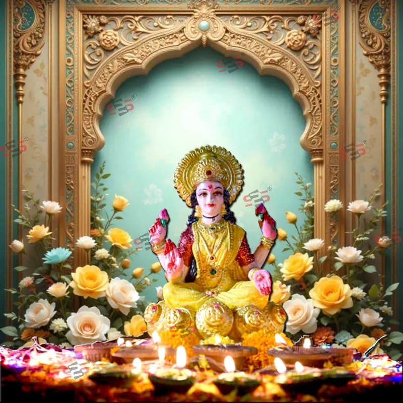 S2S Arch Yellow Rose Backdrop Cloth for Pooja Decoration Traditional, Background Decoration Cloth | Curtain Cloth for Festival, Functions & Ceremonies - (5 x 5 Feet) (Arch Yellow Rose) - Image 3