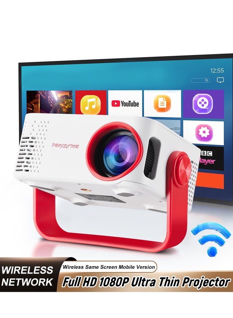 MOMAN M60 ultra-high-definition 1080P projector for home bedroom home theater screen projection for student dormitory projector for mobile phone projection WIFI  - Image 1