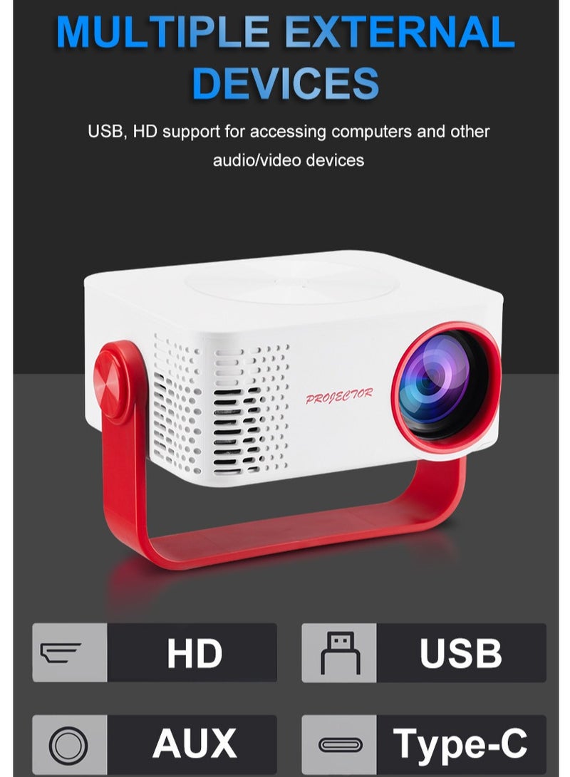 MOMAN M60 ultra-high-definition 1080P projector for home bedroom home theater screen projection for student dormitory projector for mobile phone projection WIFI  - Image 2