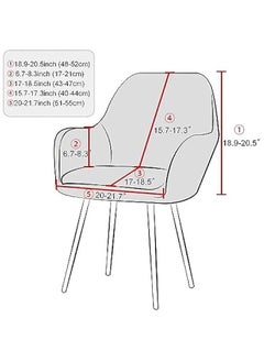 Beauenty Set of 2/4/6 Velvet Dining Chair Covers Slipcovers with Wingback Arms, Stretch Office Chair Slipcovers Moderne Curved Dining Chair Protector Covers, for Bar Party Armchair (Color : Light brown, Size  - Image 2