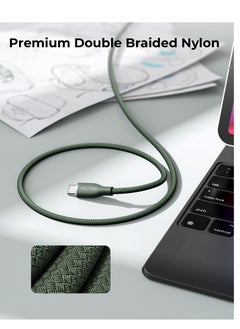 VOLTME USB C to USB C Cable - Powerlink Rugg Double Nylon Fast Charging Cord 1m - 60W Power Delivery PD Compatible with iPhone 16 Series, iPhone 15 Series, iPad Pro/Air, MacBook Pro/Air, Galaxy S24/S23 Ultra, Huawei P60, Xiaomi, and More - Durable & High-Speed Charging- Green  - Image 2