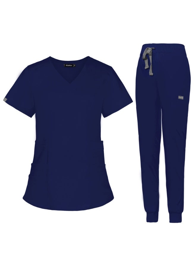 NIBEMINENT Medical Uniforms Surgical Uniforms Women Doctor Nurse Uniforms Straight Pant Scrubs Set Workwear Nursing Accessories - Image 1