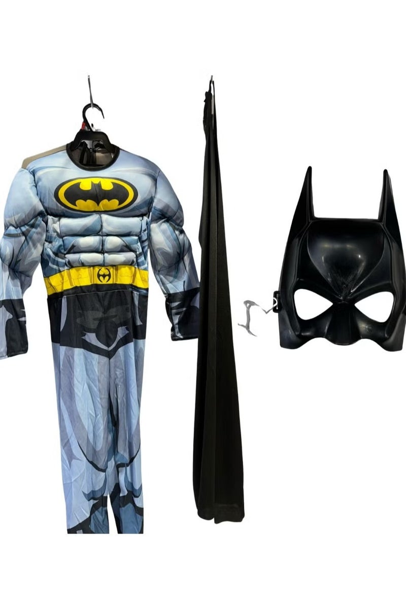 Superhero Batman Fancy Costume Set With Muscle - Image 1