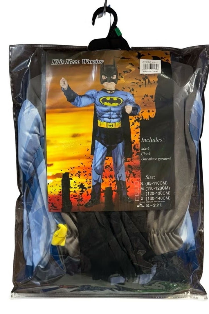 Superhero Batman Fancy Costume Set With Muscle - Image 2