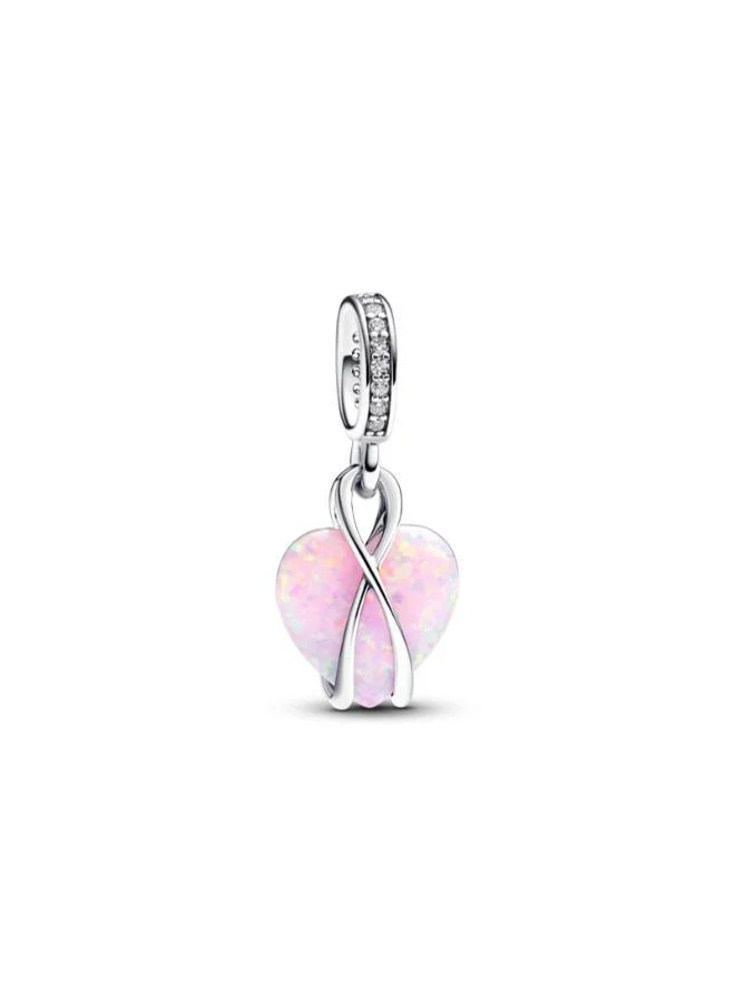 باندورا Mum Opalescent Heart Dangle Charm