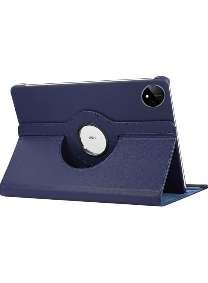 VKL Compatible with Huawei MatePad Pro 12.2 inch 2024 Tablet PU Leather Cover Sleep Wake Function 360 Rotating Stand Protective Shell For MatePad Pro 12.2'' (Dark Blue) - Image 1