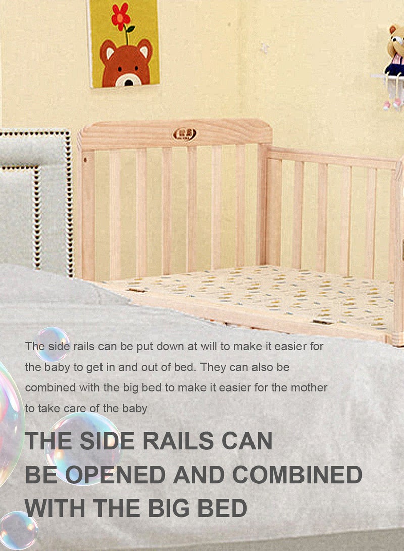 ما بيبي سرير هزاز متعدد الوظائف للطفل، سرير هزاز متعدد الوظائف للطفل، سرير أطفال صغار من الخشب الصلب، سرير خشب بطابقين، سرير أطفال متأرجح - Image 4