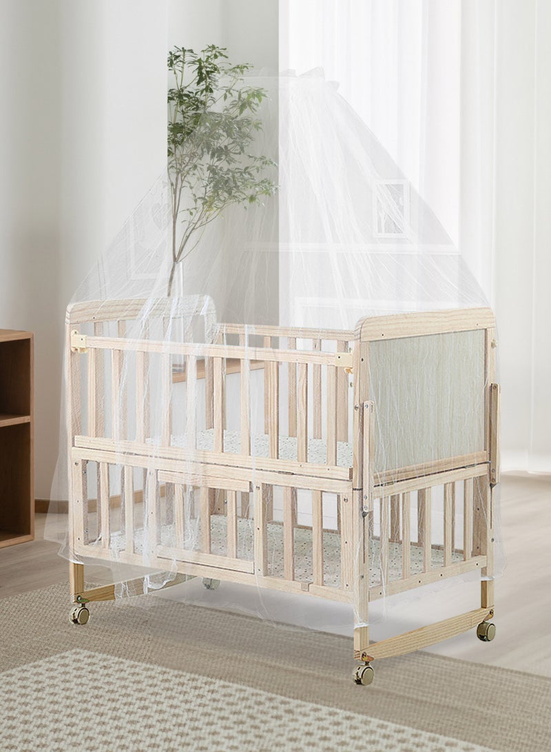 ما بيبي سرير هزاز متعدد الوظائف للطفل، سرير هزاز متعدد الوظائف للطفل، سرير أطفال صغار من الخشب الصلب، سرير خشب بطابقين، سرير أطفال متأرجح - Image 5