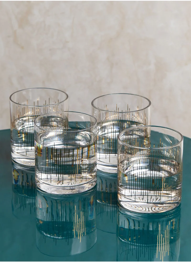 Premier Set of 4 Deco Tumbler Glasses