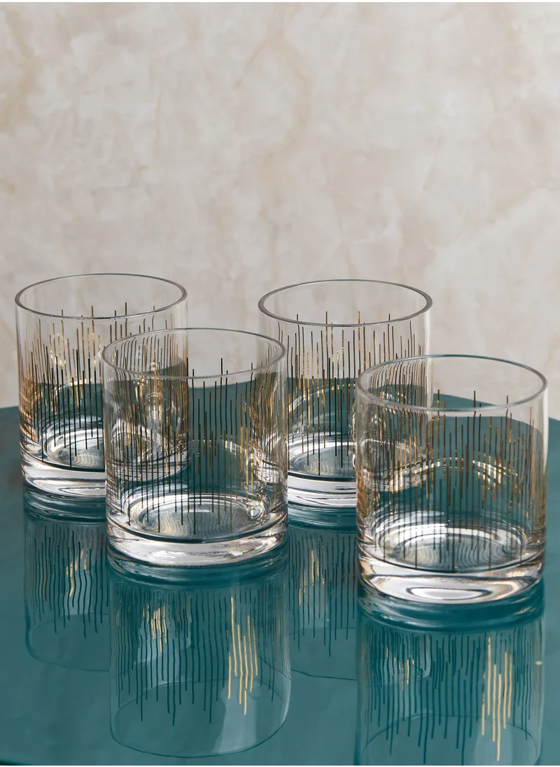 Premier Set of 4 Deco Tumbler Glasses