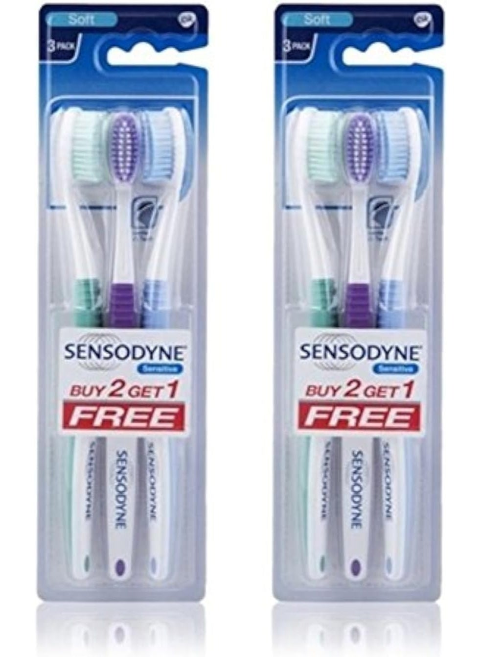 Sensodyne Sensitive Soft Toothbrush 6pcs (Pack of 2) – Gentle Care for Sensitive Teeth.