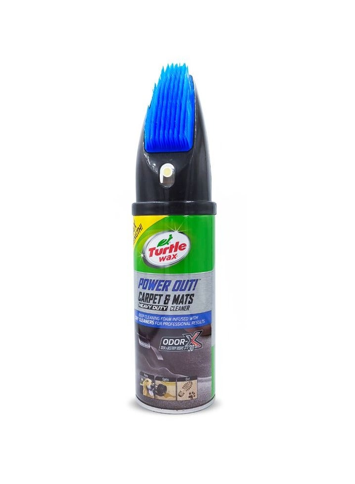 TURTLE Power Out Car Interior Carpet & Mat Shampoo Cleaner With Brush 400 ml - Turtle Wax - Image 1