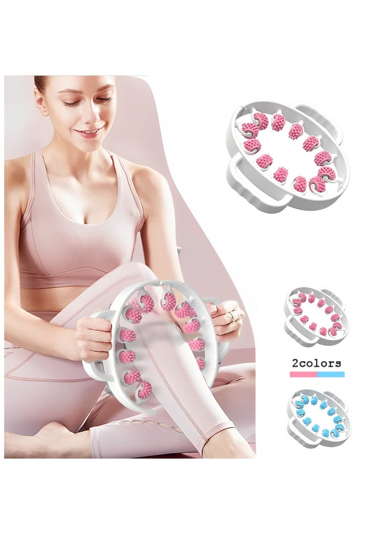 12-Wheel Waist & Leg Slimming Roller, Muscle Massage Foam Roller for Thighs, Calves & Arms, Body Shaping Massager for Fitness & Recovery - Image 1
