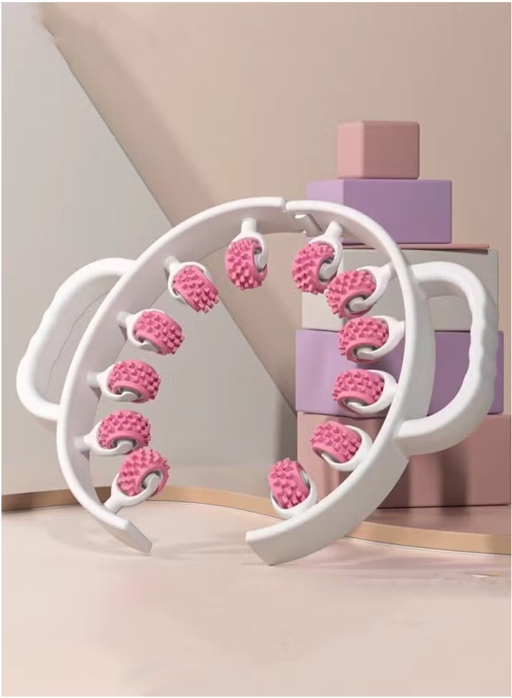 12-Wheel Waist & Leg Slimming Roller, Muscle Massage Foam Roller for Thighs, Calves & Arms, Body Shaping Massager for Fitness & Recovery - Image 2