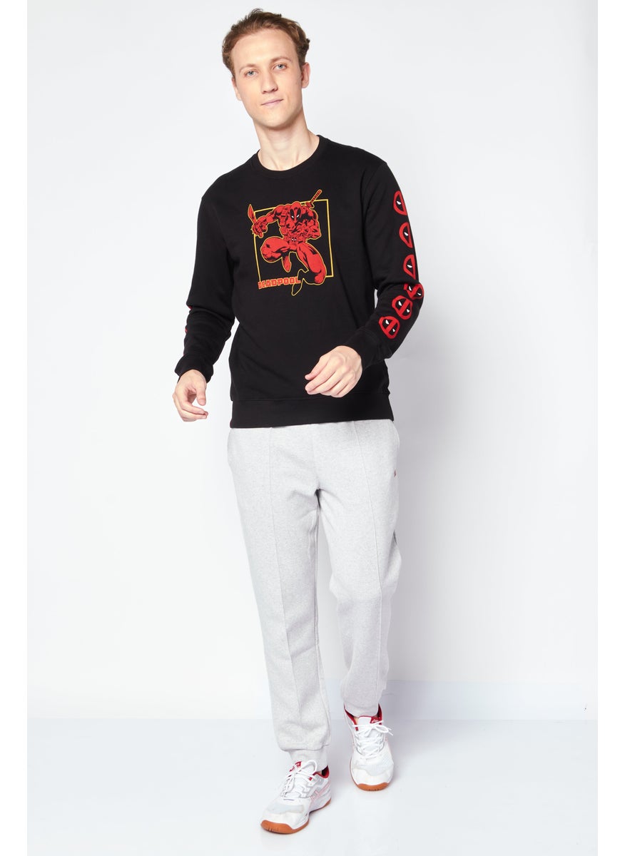 Men Crew Neck Graphic Print Long Sleeves Sweatshirt, Black - pzsku/ZF3DF6B64CEA7883C09DEZ/45/_/1737295927/765e67fb-f18d-4ed5-80ae-954ad0427fb5