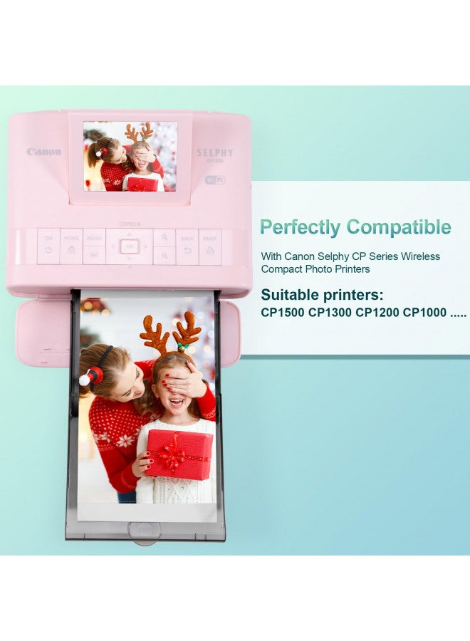 Label KINGDOM 2 Pack Compatible with Canon Selphy CP1300 Ink and Paper, KP-108IN 6 Color Ink Cassette and 216 Sheets 4x6 Photo Paper Glossy for Selphy CP1500, CP1200, CP910, CP910, CP900,CP800 Photo Printer - Image 2