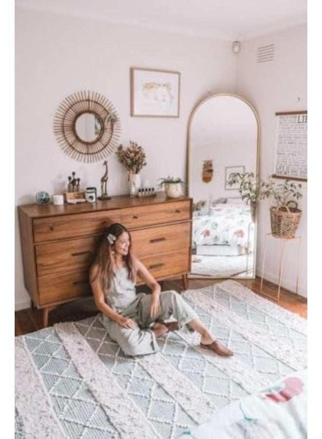 Lion Home Metal Mirrors With Foldable Stand 170X60X50Cm Gold - Image 2