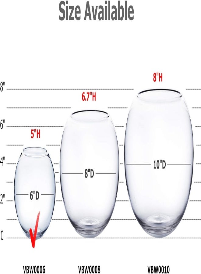 AKDC Wgv Bowl Glass Vase, Diameter 6", Height 5", Open Width 4", (Multiple Sizes Choices) Clear Bubble Planter Terrarium Fish Bowl For Wedding Event Home Decor, 1 Piece (Vbw0006) - Image 5