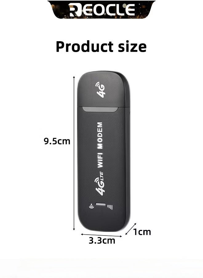محول شبكة 4G LTE USB عالي السرعة لاسلكي واي فاي نقطة اتصال مودم عصا محول شبكة صغير مع وظيفة مشاركة نقطة اتصال واي فاي والتوصيل والتشغيل
