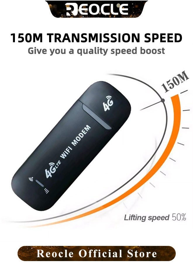 ريوكل - محول شبكة 4G LTE USB عالي السرعة لاسلكي واي فاي نقطة اتصال مودم عصا محول شبكة صغير مع وظيفة مشاركة نقطة اتصال واي فاي والتوصيل والتشغيل - Image 1