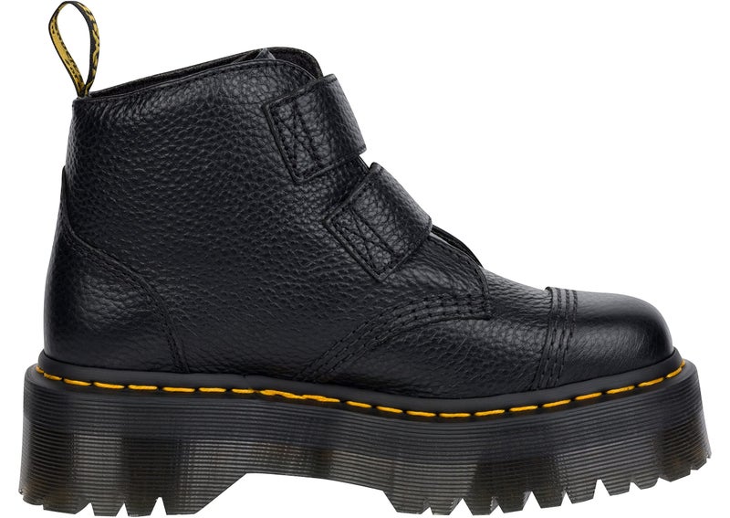 Dr Martens Dr. Martens Women's Devon FLWR Ankle Boot, Black Milled Nappa, 6 - Image 3