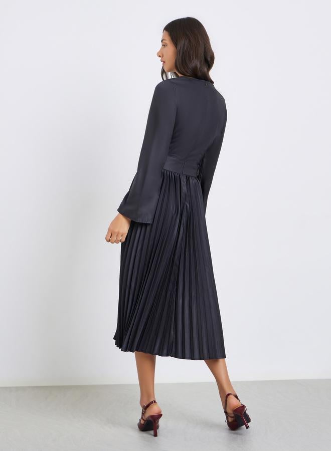 ستايلي فستان ميدي بطبعة زهور وأكمام طويلة - Image 5