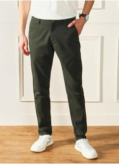 Dennis Lingo Cotton Slim Fit Trousers by Styli  - Image 2