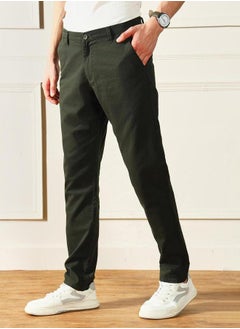 Dennis Lingo Cotton Slim Fit Trousers by Styli  - Image 4