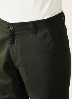 Dennis Lingo Cotton Slim Fit Trousers by Styli  - Image 3