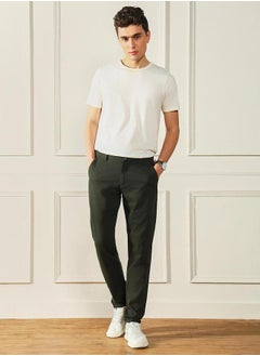 Dennis Lingo Cotton Slim Fit Trousers by Styli  - Image 5