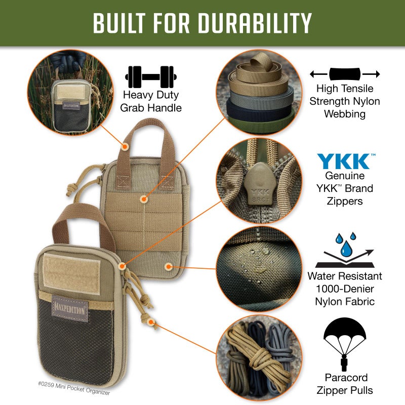 Maxpedition Mini Pocket Organizer (Khaki) - Image 3