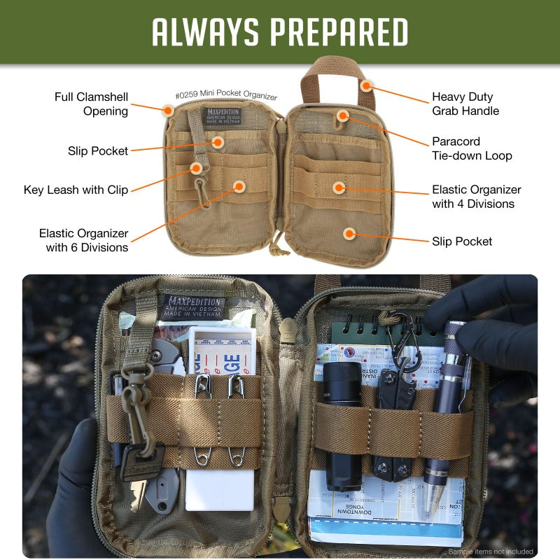 Maxpedition Mini Pocket Organizer (Khaki) - Image 5